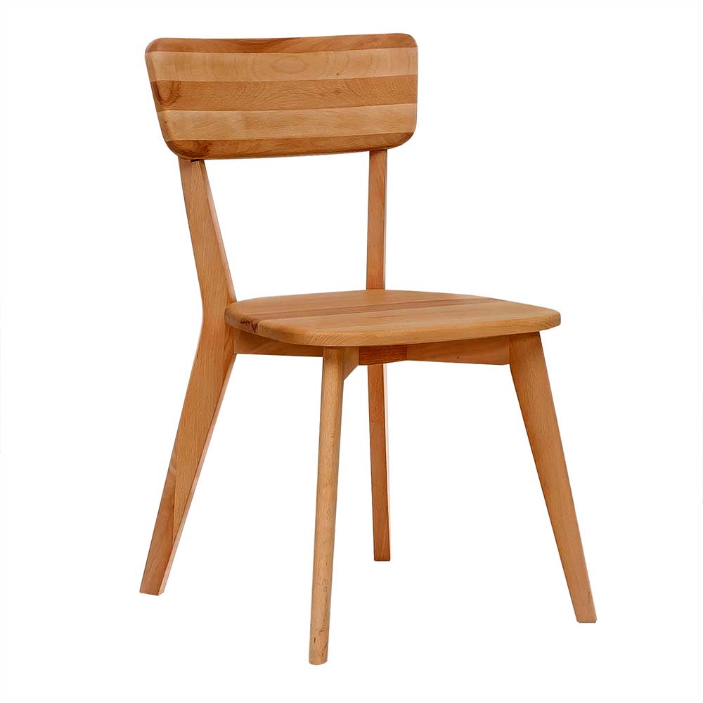 Moderner Stuhl aus Kernbuche Massivholz - Brossan