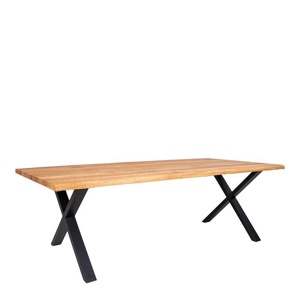 Tischgruppe mit acht Stühlen Set - Anglesio (neunteilig)