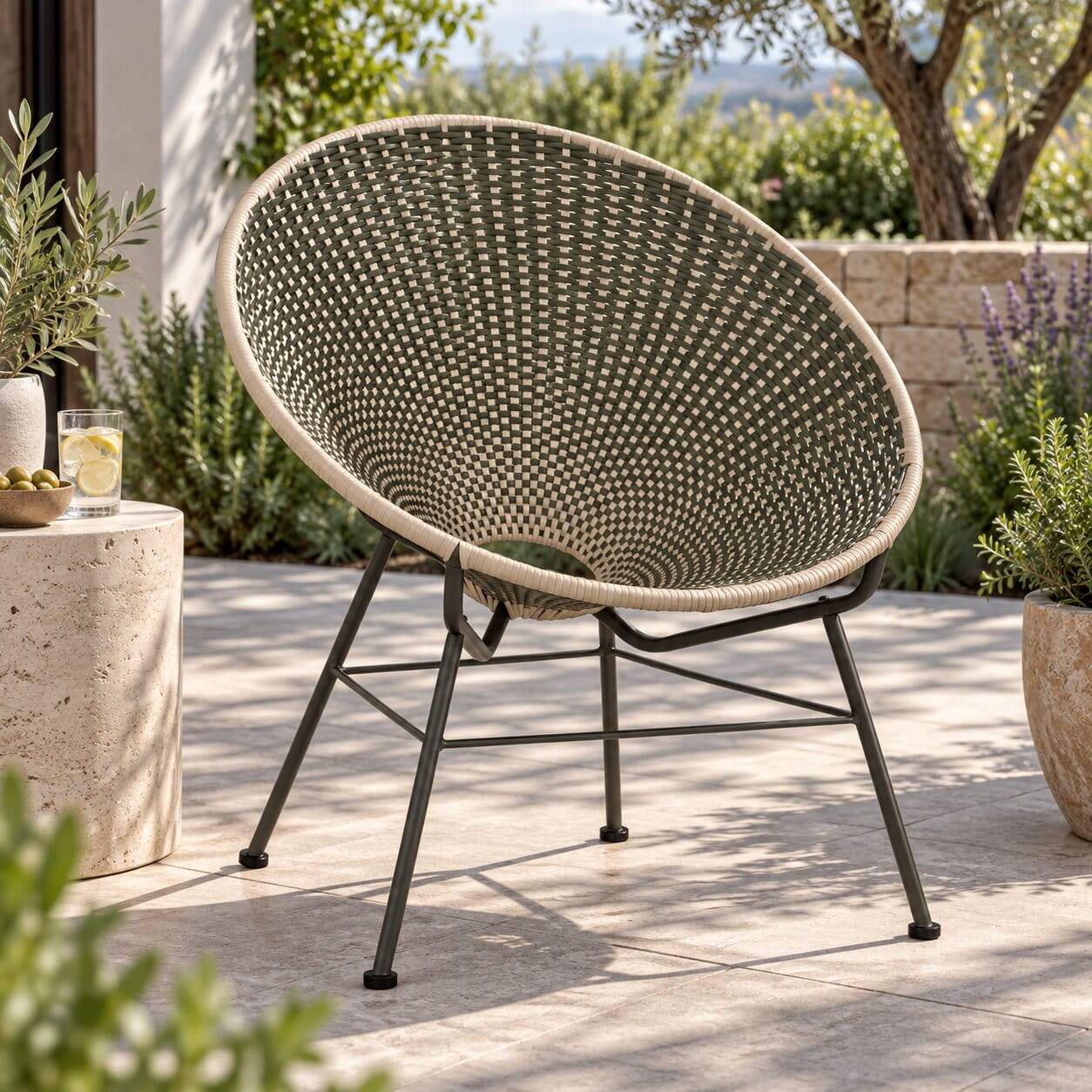 Gartenstuhl in Acapulco-Design-Optik - Bronwa