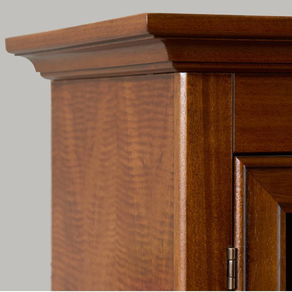 Vitrinenschrank in Walnussbraun Antik - Istefanio