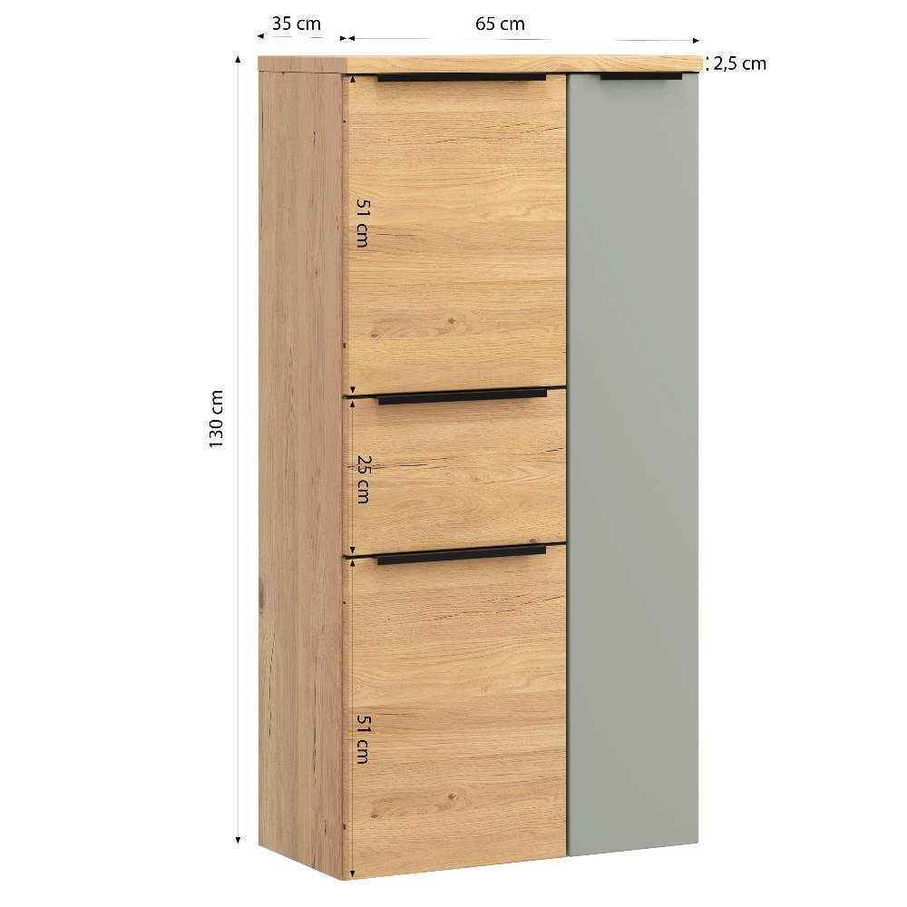 Badezimmer Midischrank in Graugrün - Bibiana