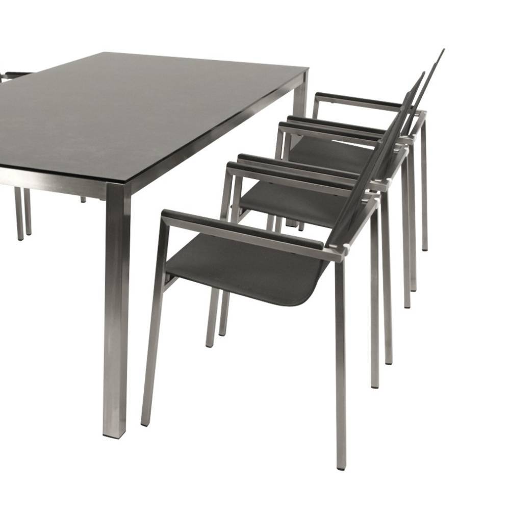 Gartentisch und Armlehnenstühle Set - Dunyo (siebenteilig)