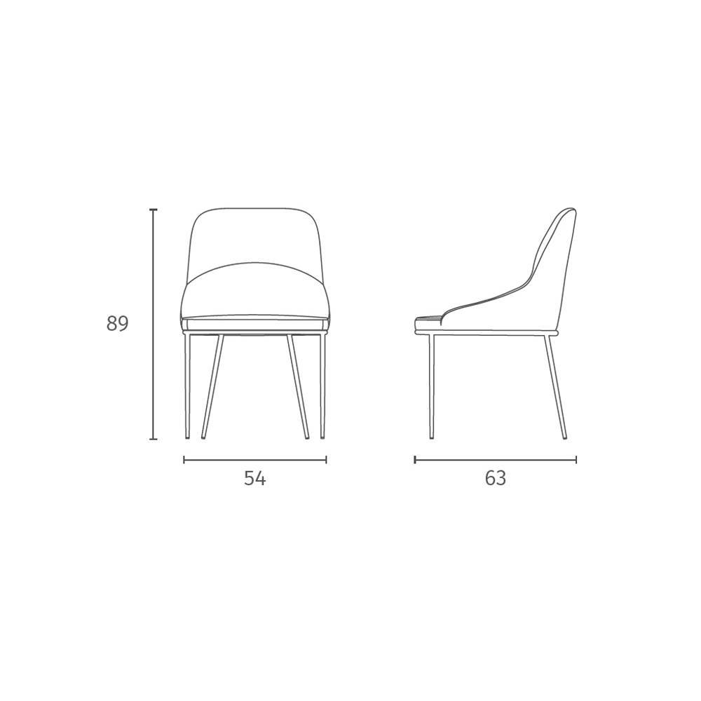 Polsterstuhl-Quartett in Braun - Baconao (4er Set)