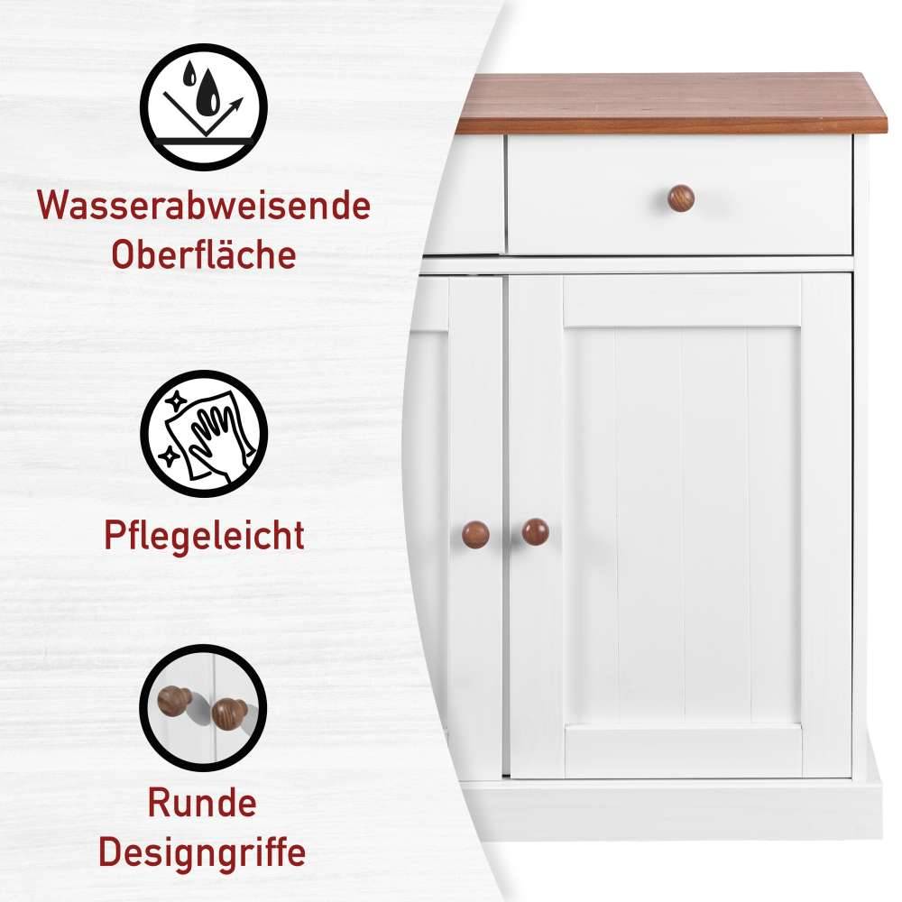 Kiefernholz Kombi-Kommode zweifarbig - Vatina