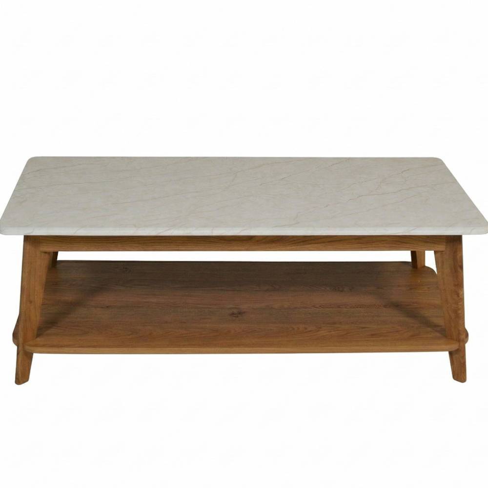 Scandi Chic Wohnzimmertisch in Marmor Optik - Titannia