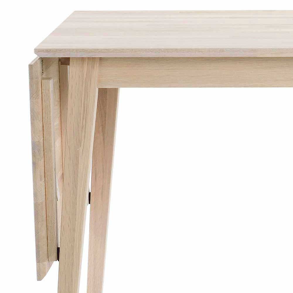 White Wash Tisch ausklappbar & 4 Stühle - Pessoa (fünfteilig)