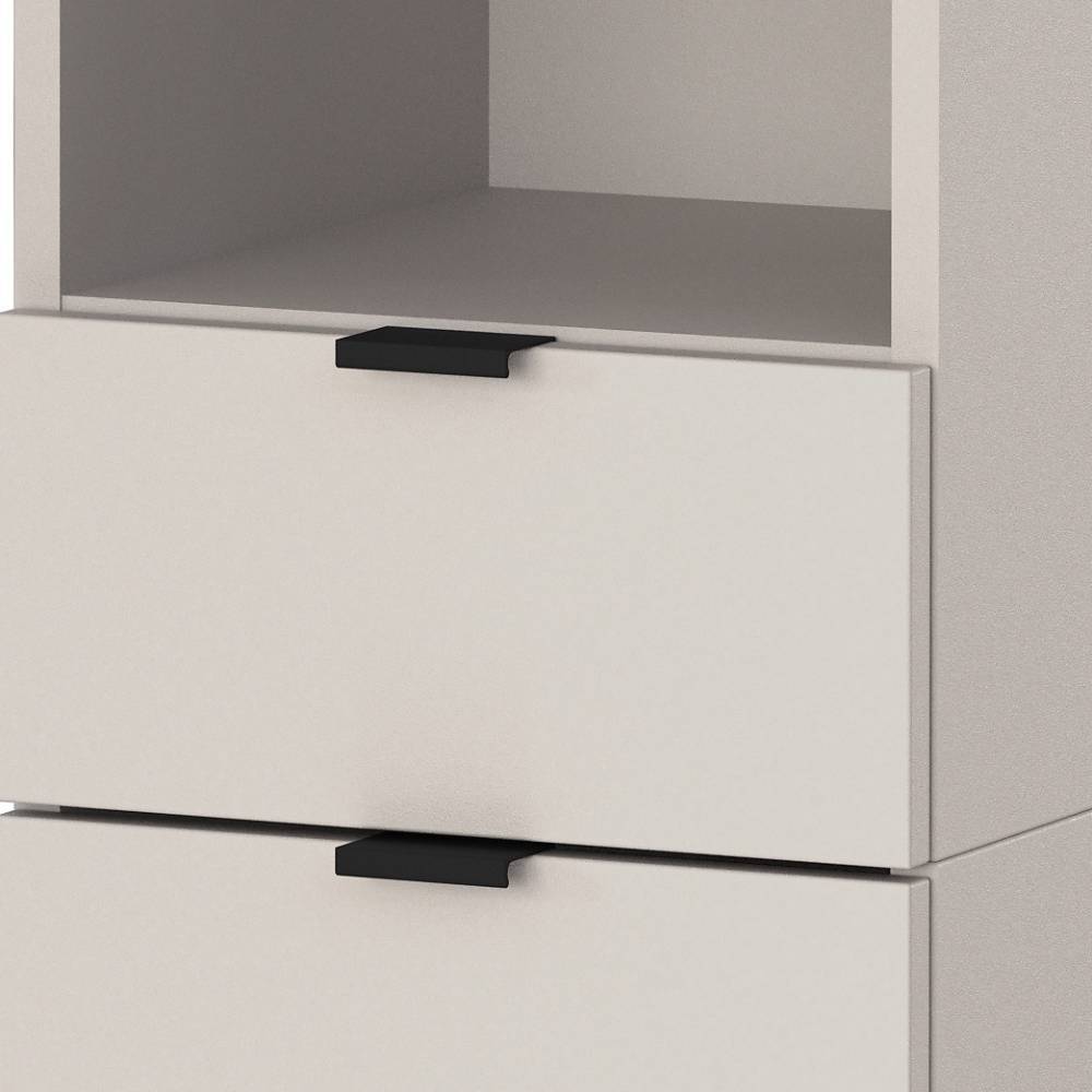 Badezimmer Hochschrank in Hellgrau - Konzit