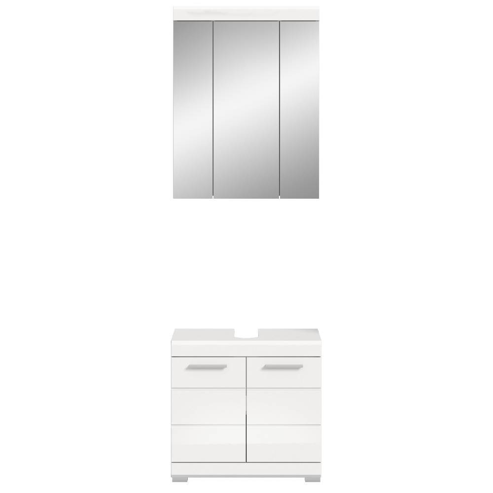 Bad Waschbeckenschrank und Spiegelschrank - Henriette (zweiteilig)