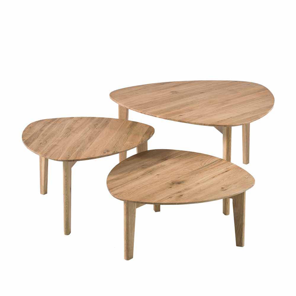 Couchtisch Trio in Wankel Design - Baltra (dreiteilig)