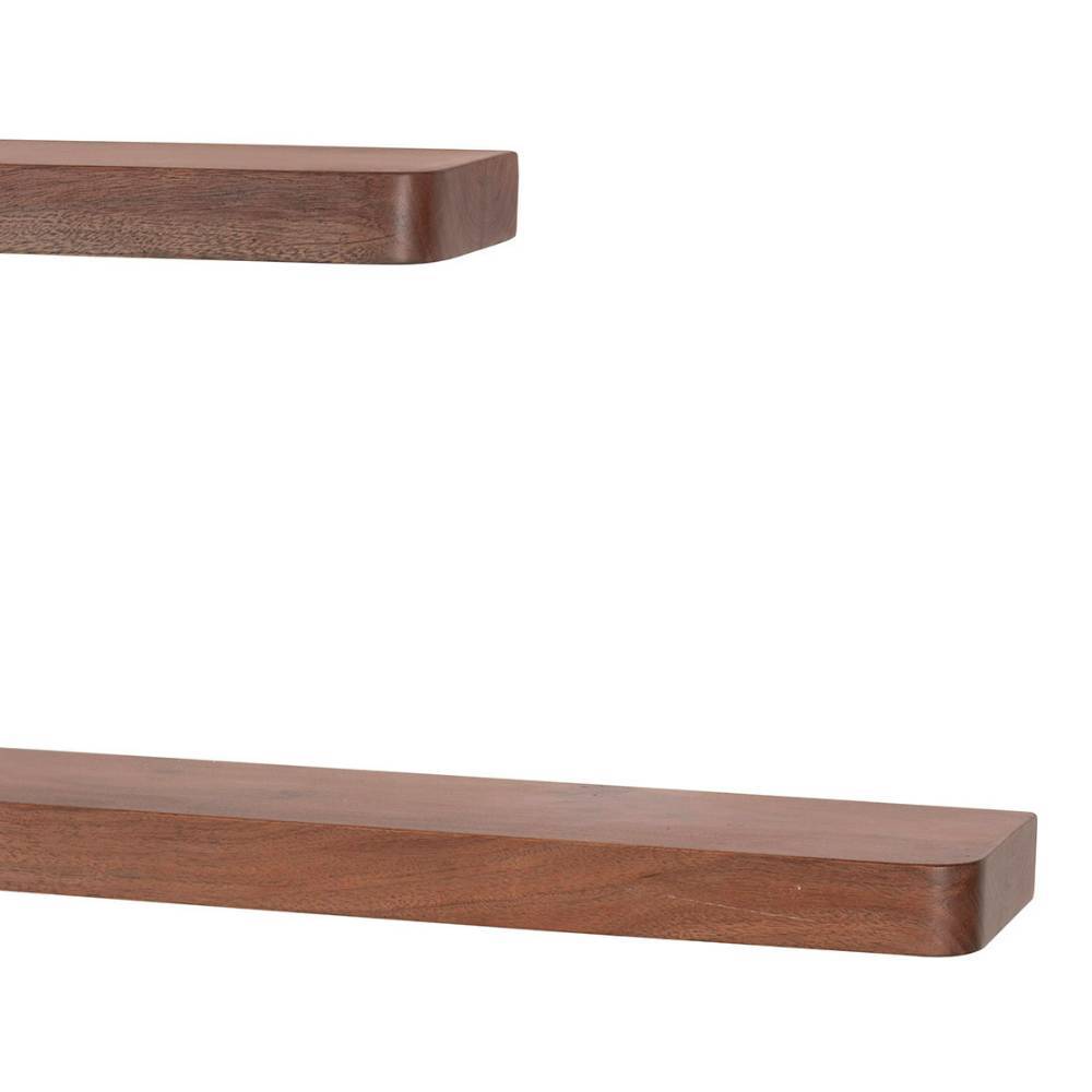 Massivholz Wandboard Trio aus Akazie in Braun - Emila (3er Set)