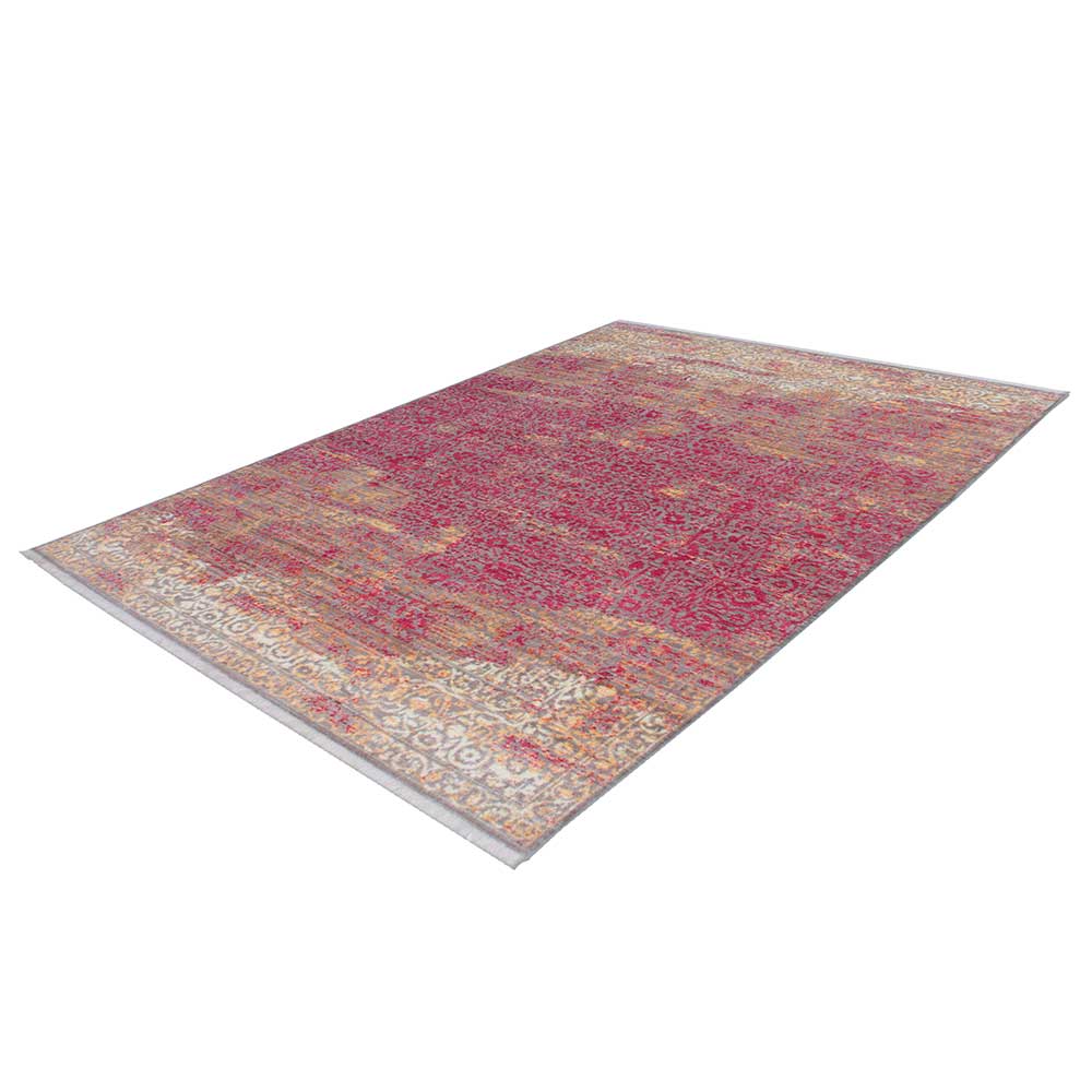 Teppich in Rot und Beige abstrakt - Lergavano