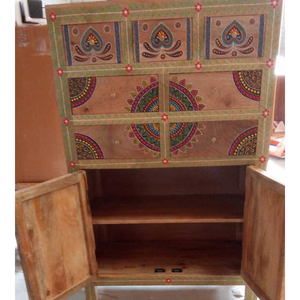 Ethno Style Highboard handbemalt - Azua