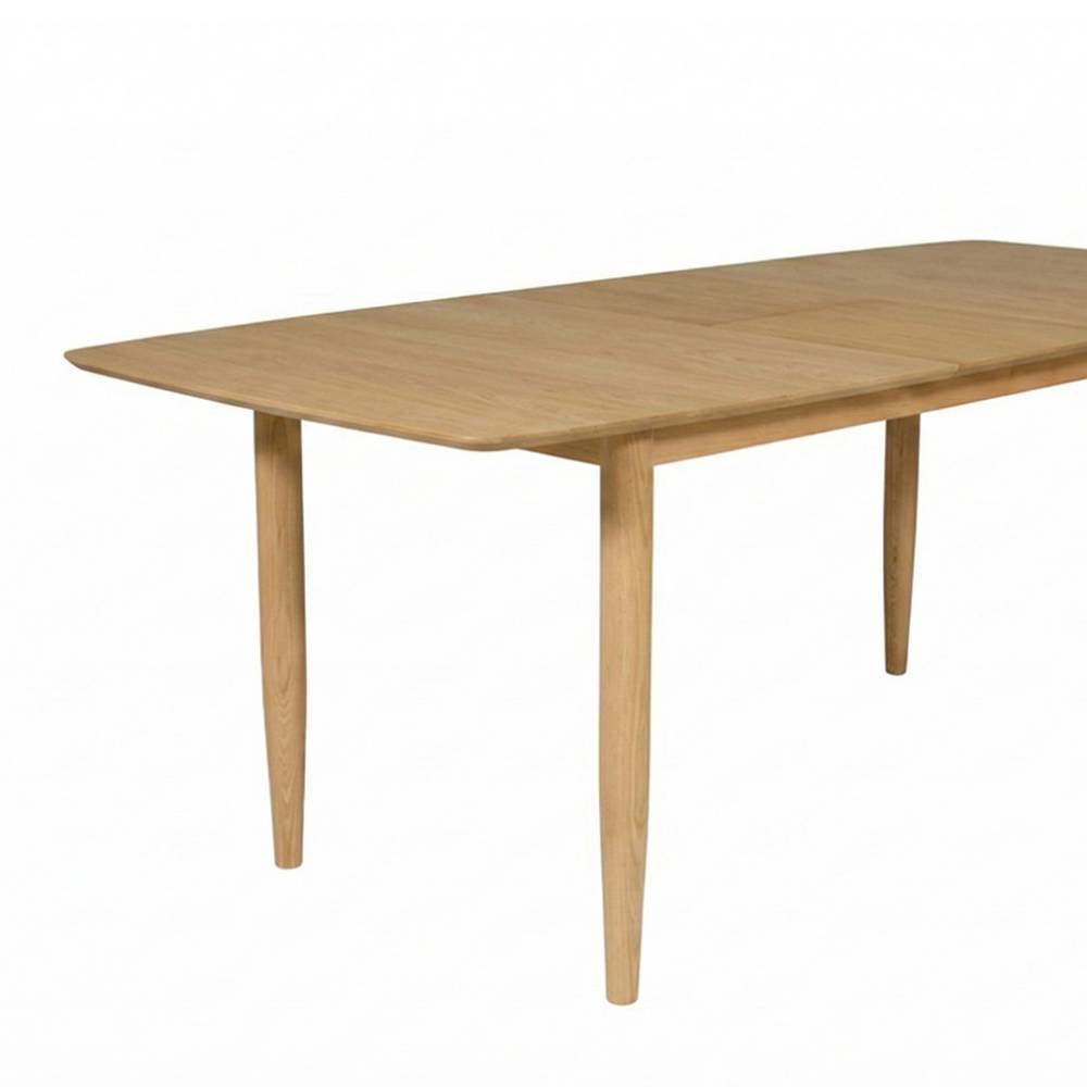 Scandi Chic Ausziehtisch aus Gummibaumholz - Loritania