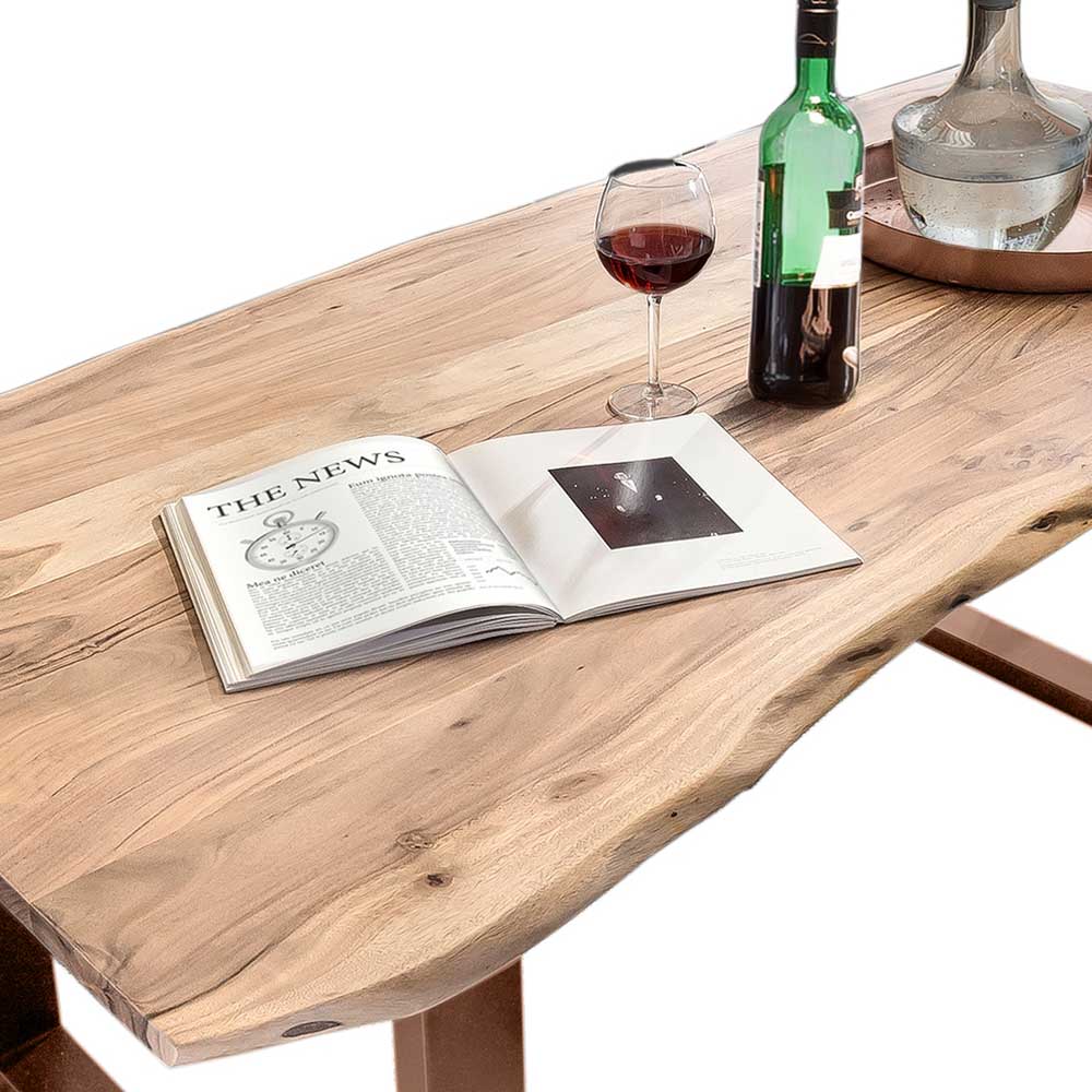 Moderner Tisch mit Holzplatte Naturkante - Revisiona
