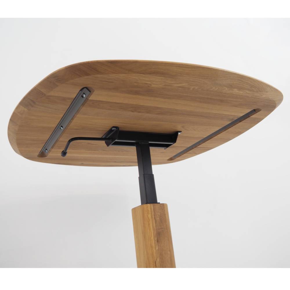 Höhenverstellbarer Couchtisch aus Eiche Massivholz - Joi