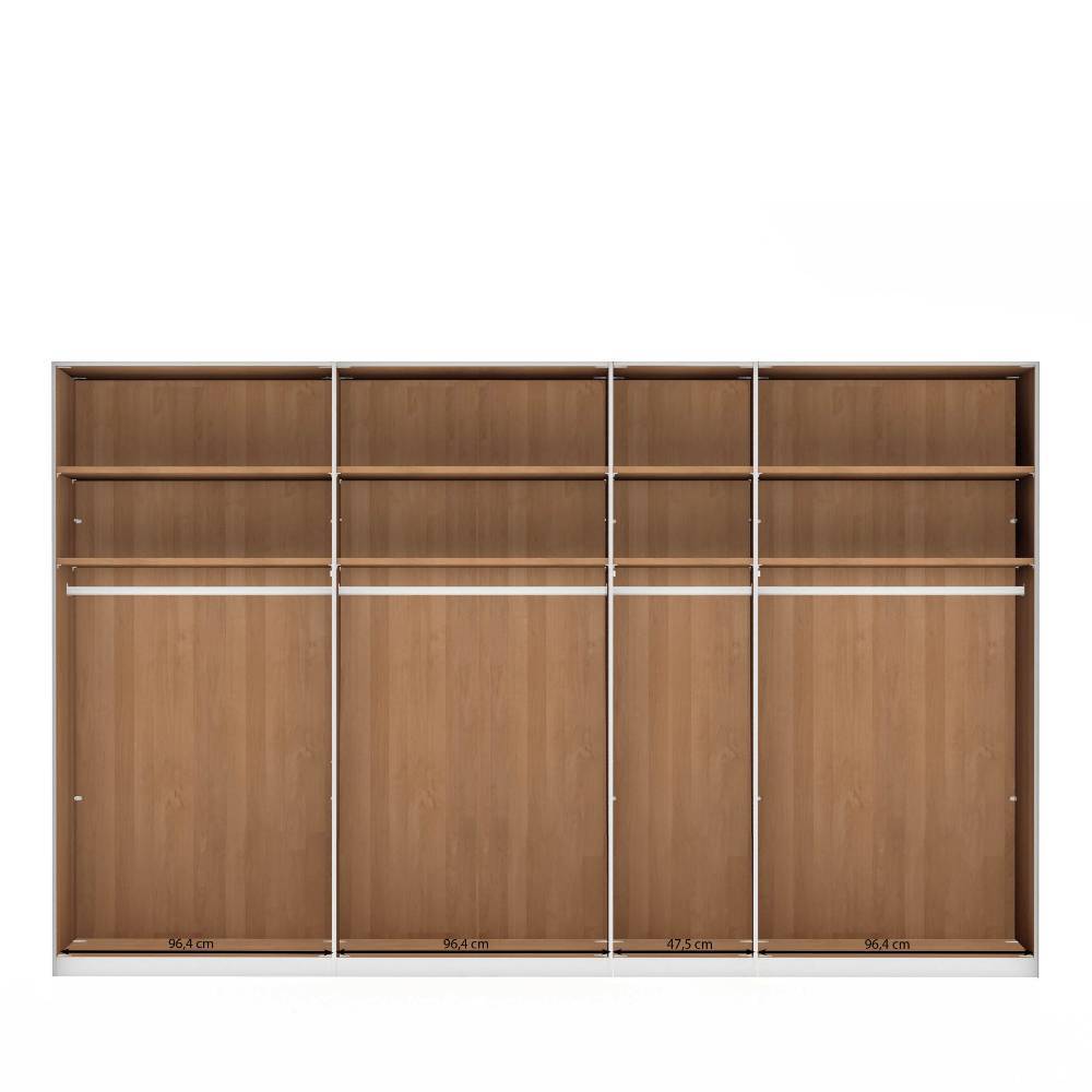 7-türiger Kleiderschrank teilmassiv - Crucav