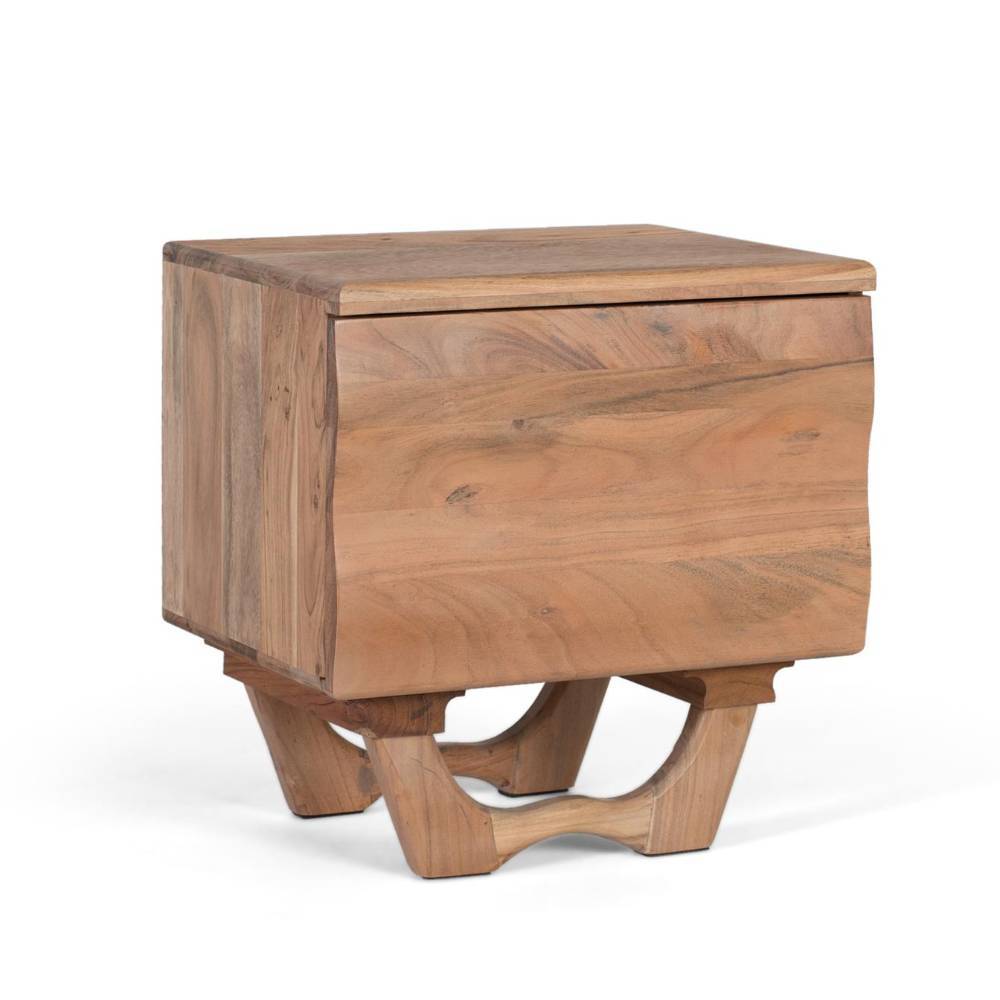 Design-Nachtschrank aus Akazie Massivholz - Leica