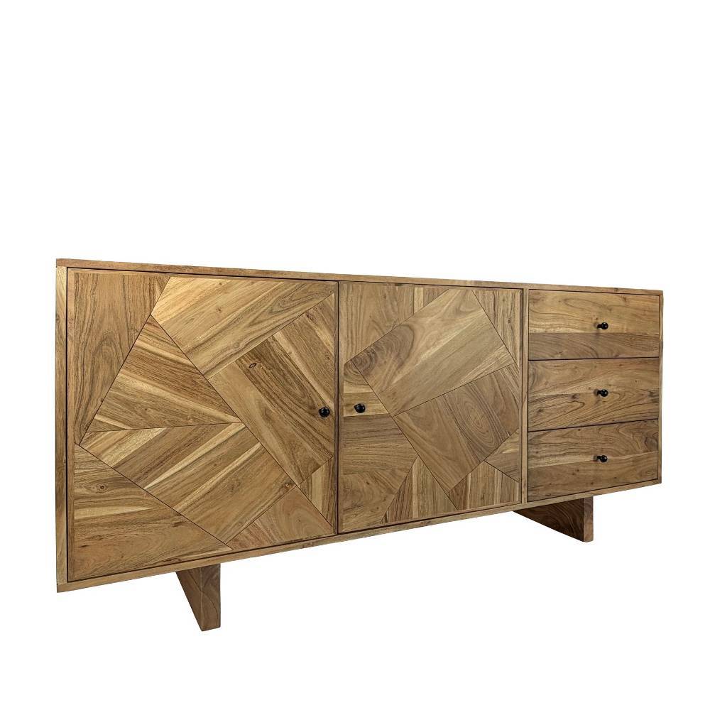 Design-Sideboard aus Akazienholz - Service
