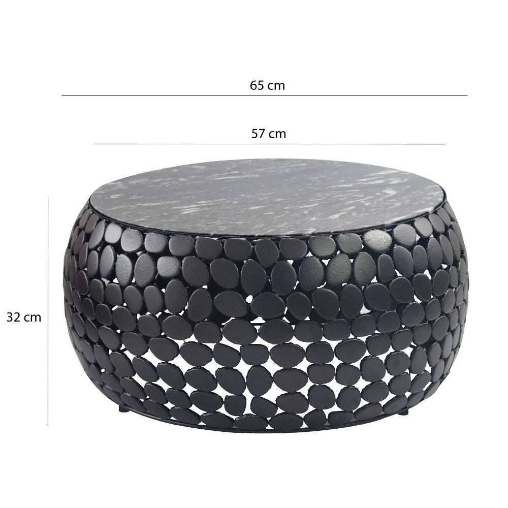Couchtisch Maße und Abmessungen mit 32 cm Höhe und 57 cm Durchmesser – Malias