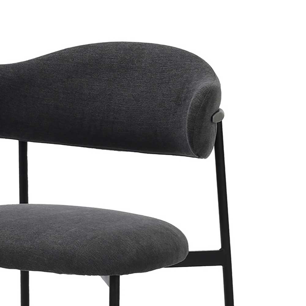 Gepolsterte Stühle in Dunkelgrau - Julisk (2er Set)
