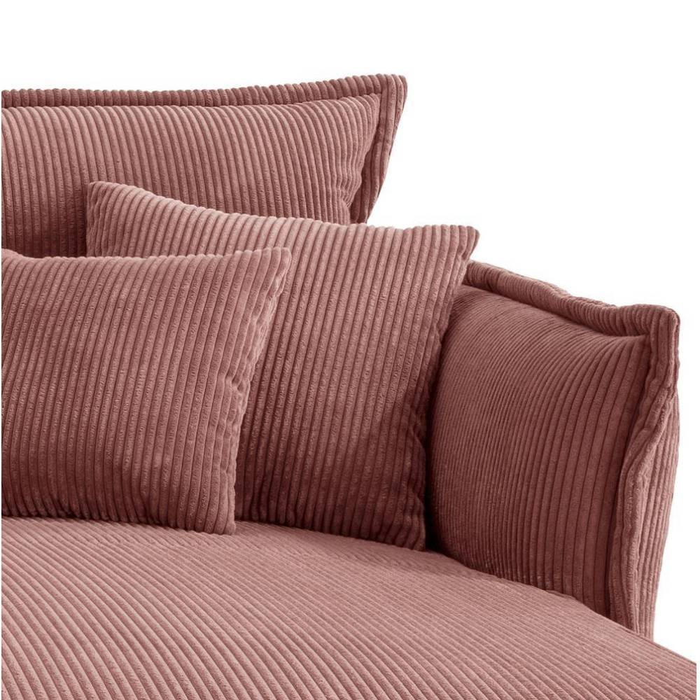 Cord Eckcouch in Koralle Rot - Benns