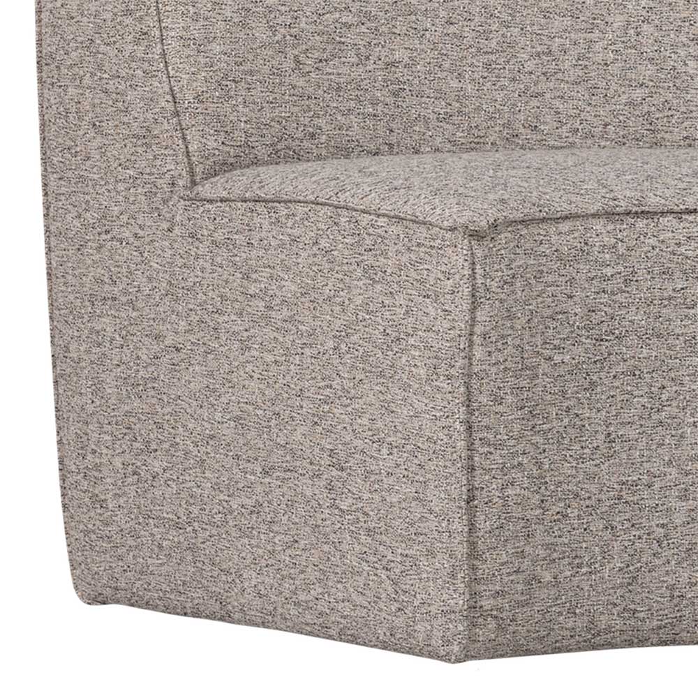 Halbrundes Esstisch-Sofa in Beigegrau meliert - William