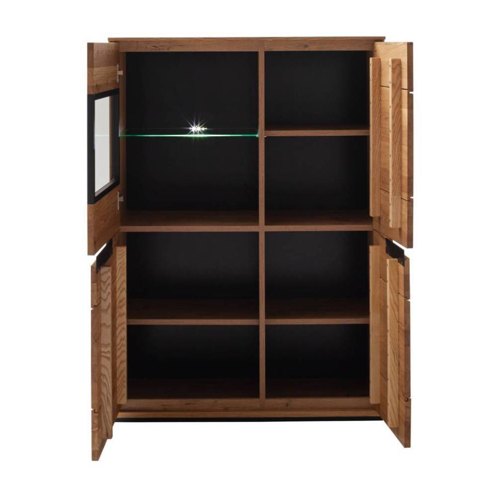Highboard mit Glaseinsatz in Wildeiche - Pulvaria