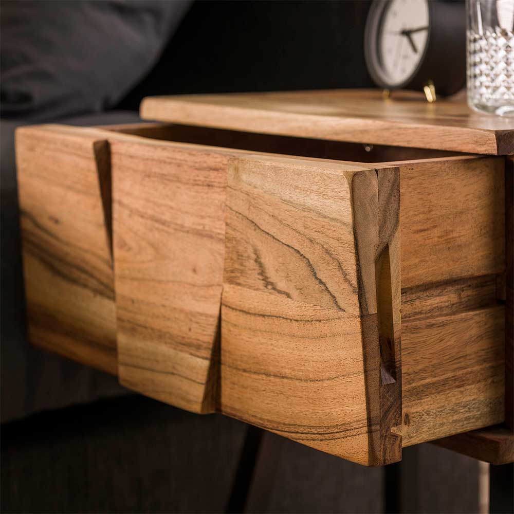 Rustikal-moderner Nachttisch mit Schublade - Tomya