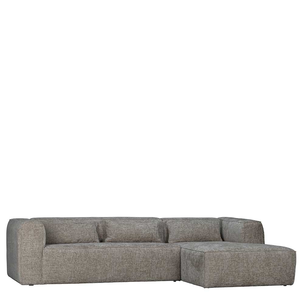 L-Sofa aus Stoff in Beigegrau - Ariva