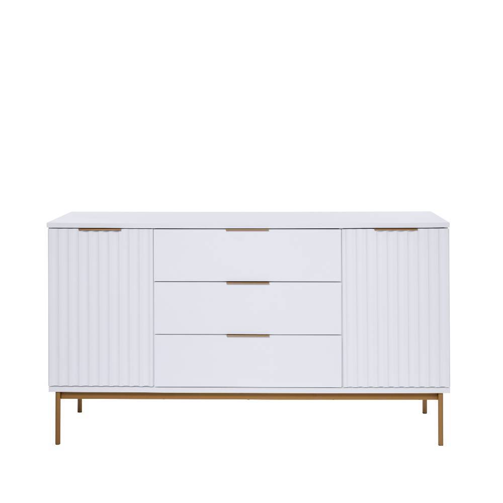 Design-Sideboard in Weiß und Gold - Varrion