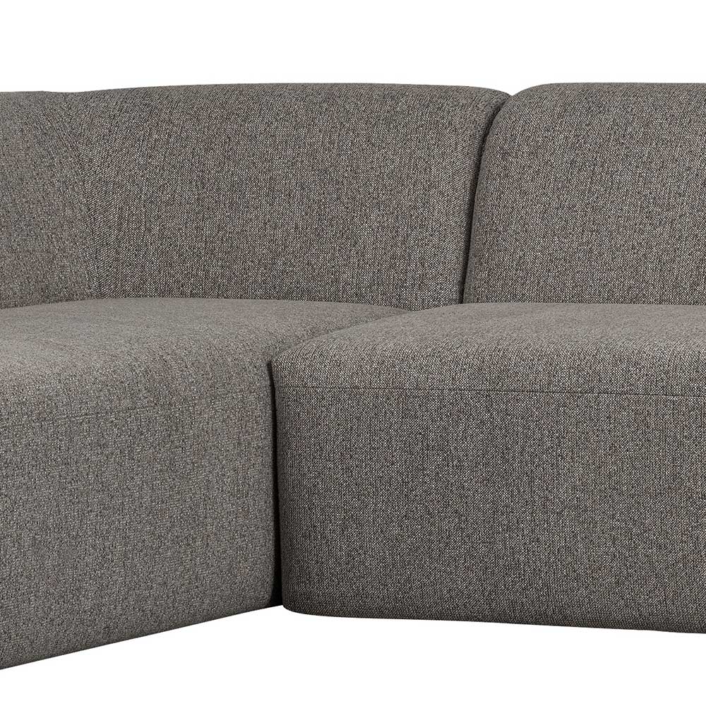 L Sofa im Skandi Design in Grau Chenille - Grandessa