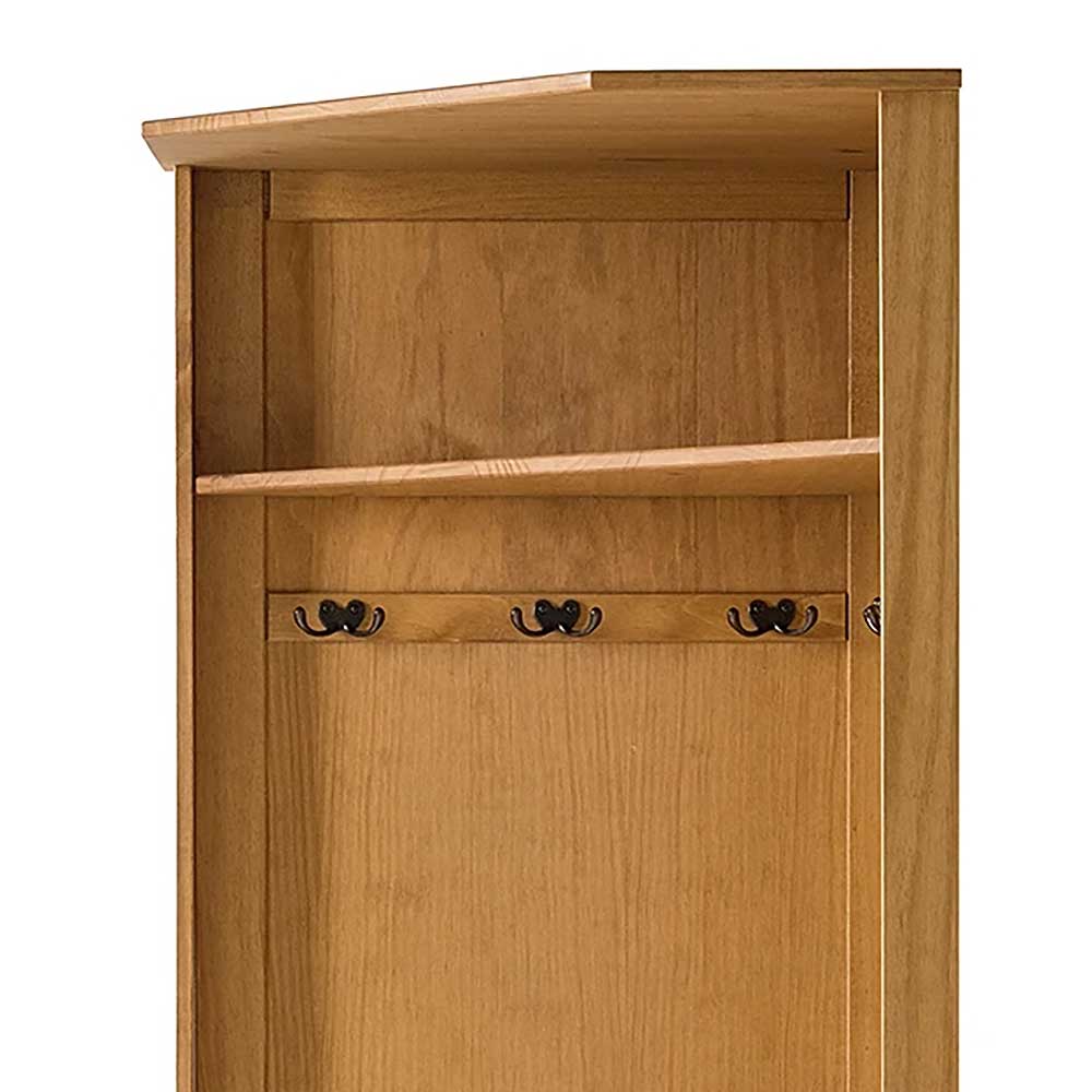 Eckgarderobe in Kiefer Natur - Kumico