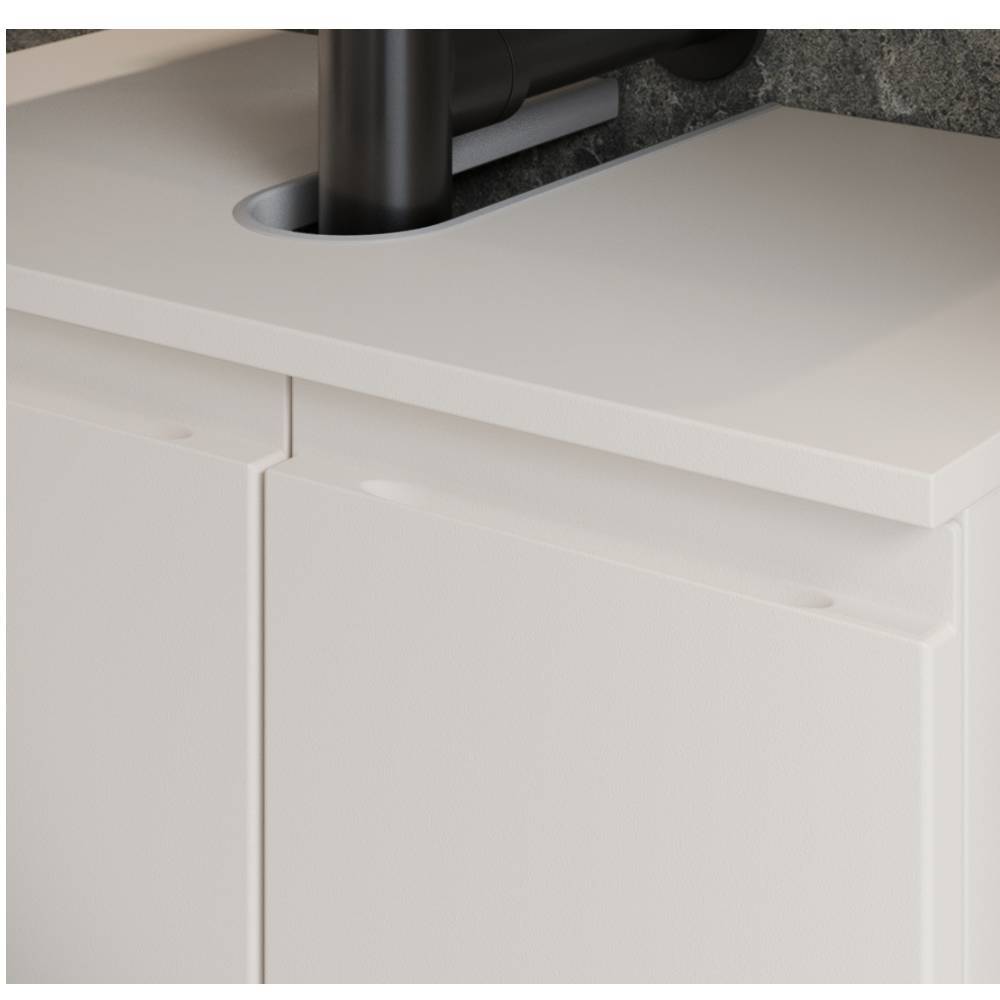 60 cm Waschbeckenschrank in Hellgrau - Dadra