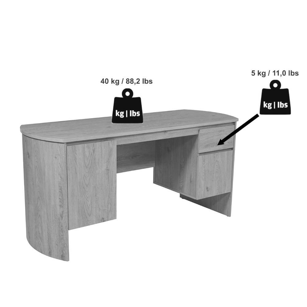 Scandi Chic Schreibtisch in Eiche Optik - Perfect