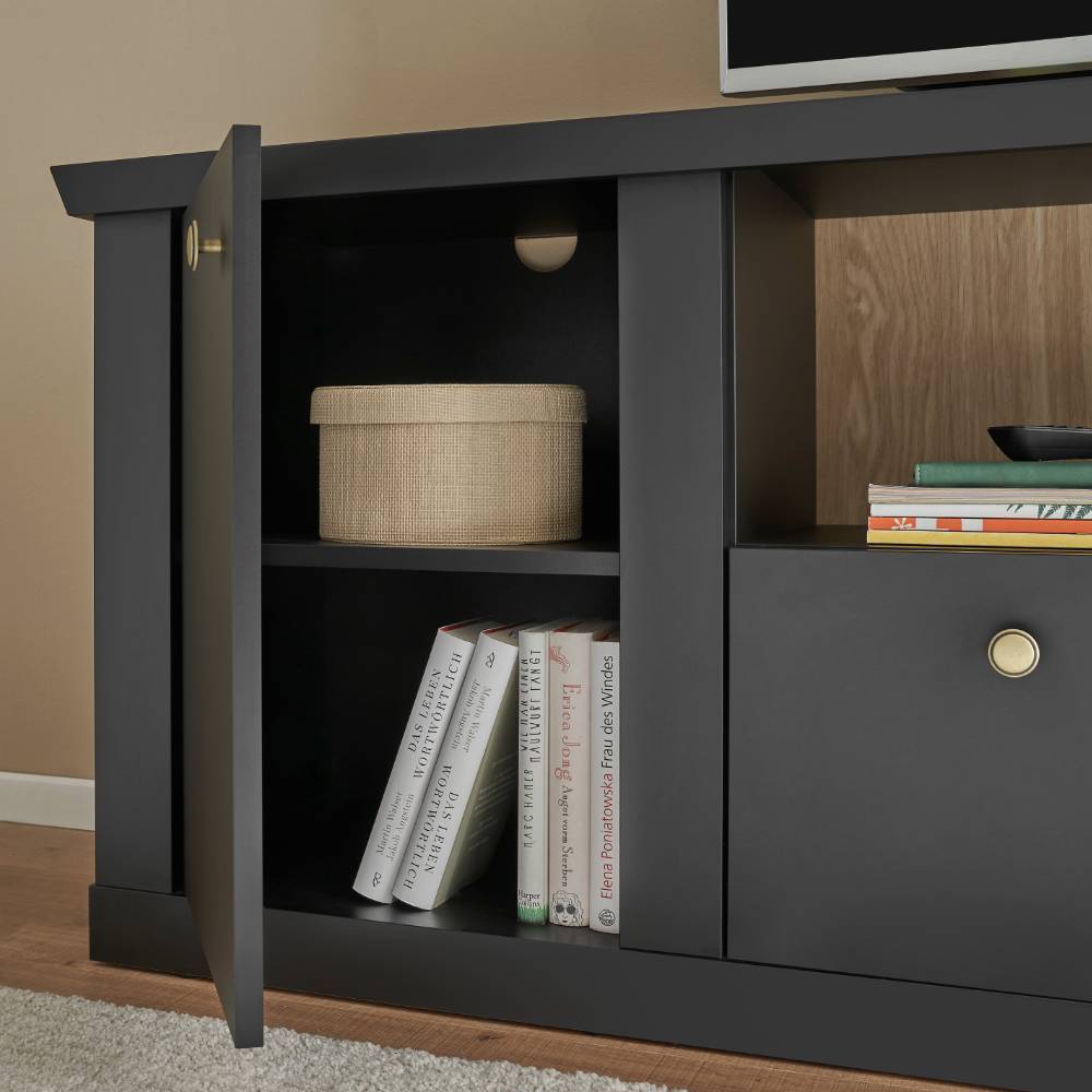 Modern Country TV Anbauwand Set - Lulumo (vierteilig)