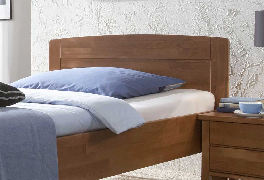 Hohes Bett Florentina aus Buche Massivholz