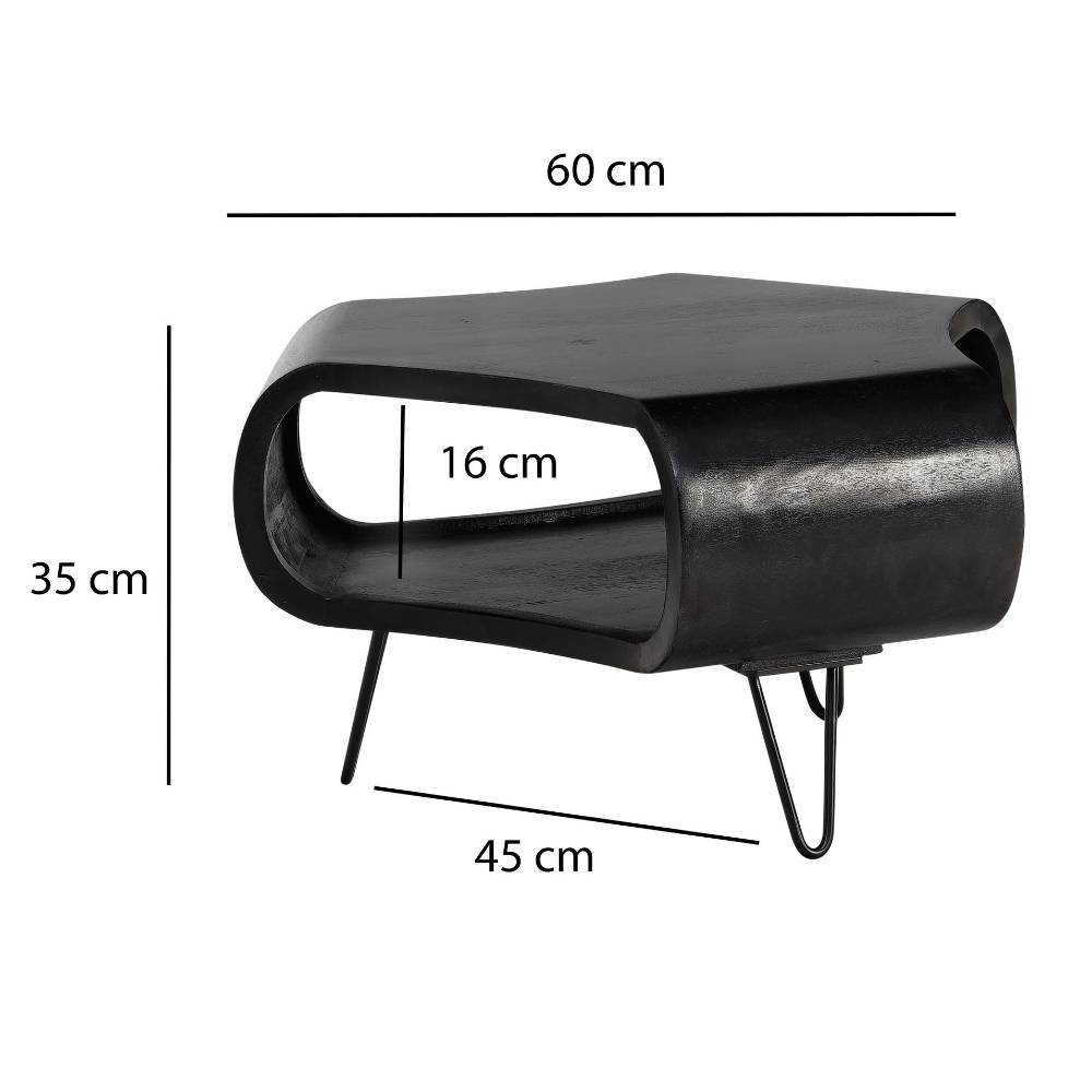 Design-Couchtisch in Schwarz - Bergi