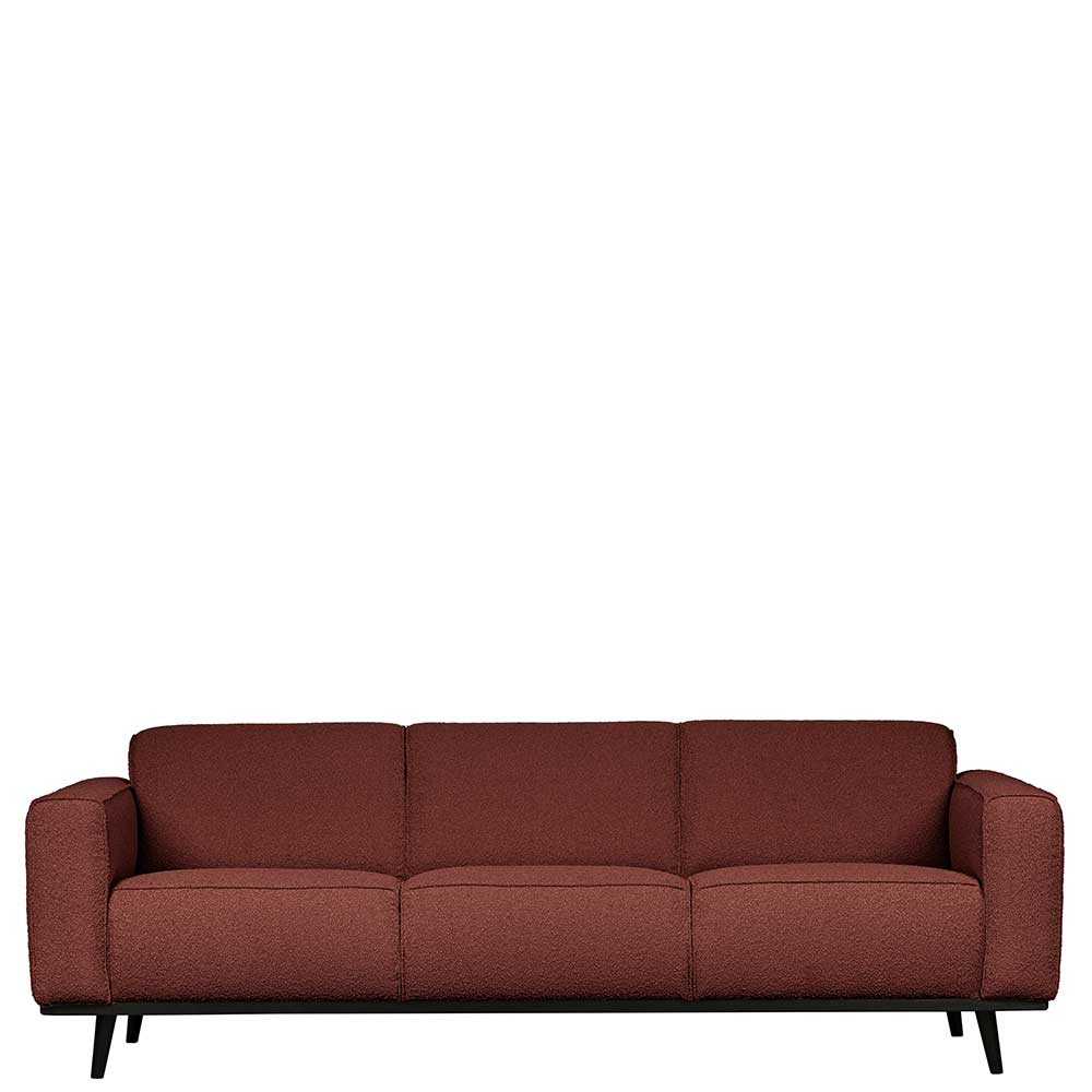 230cm breite Couch in Rotbraun Boucle - Geromes