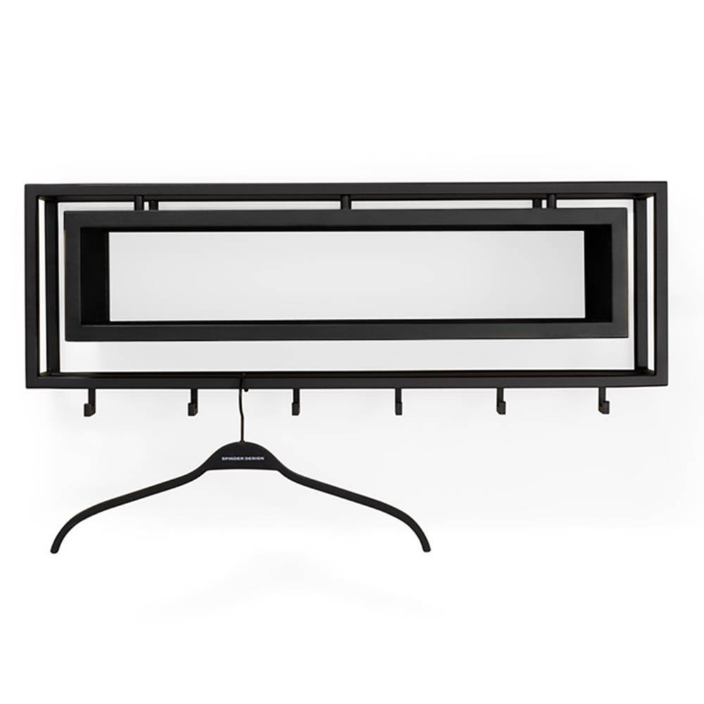 Schwarze Design-Wandgarderobe aus Stahl - Jaliasda