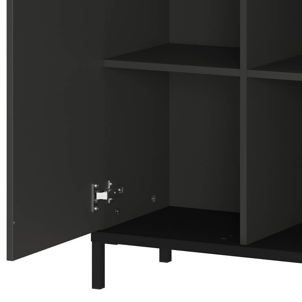 Officeschrank in Dunkelgrau mit Schwarz - Kali