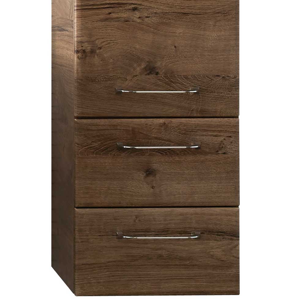 Hängender Bad-Midischrank in Eiche Dunkel - Miss X