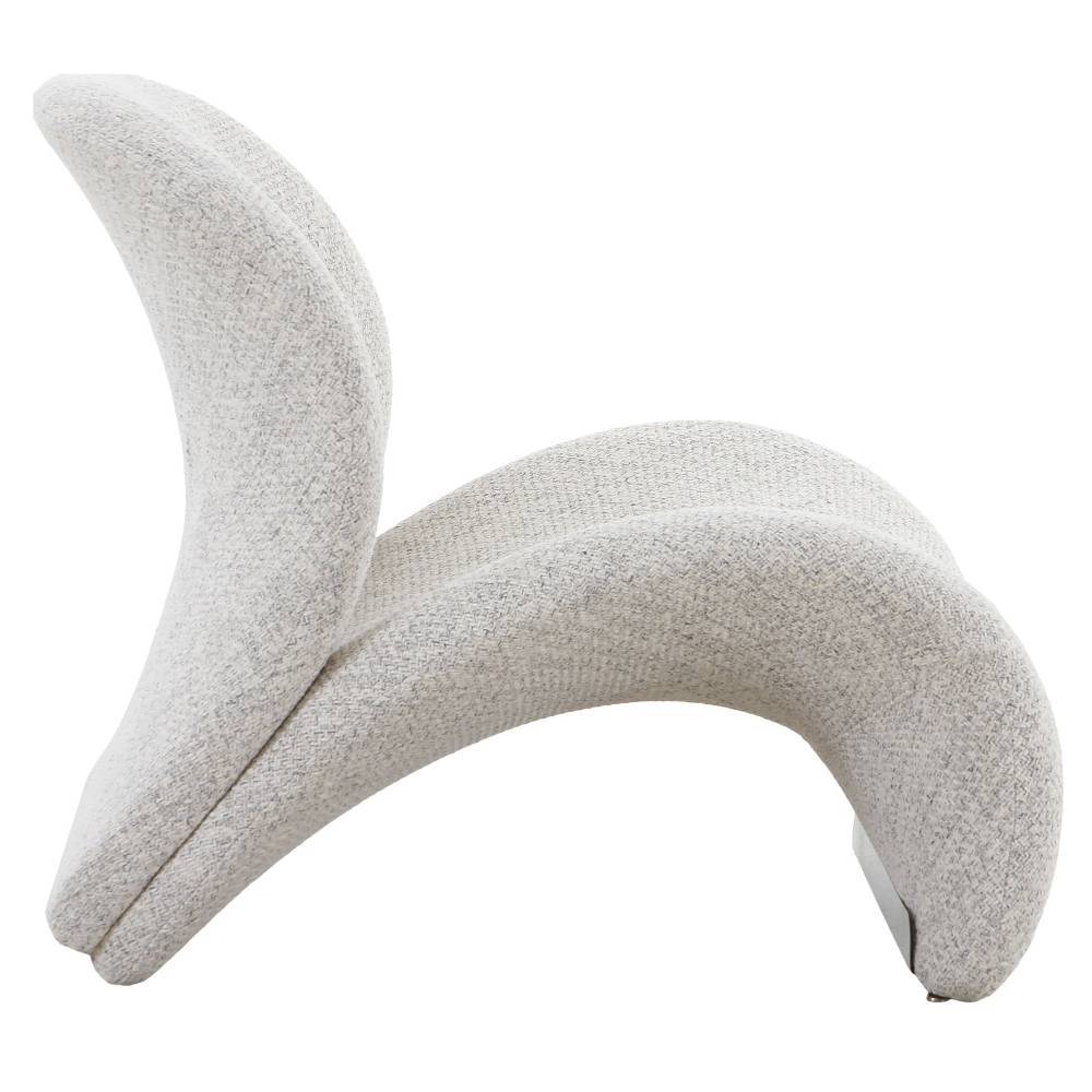 Designsessel in Beige Boucle - Sida
