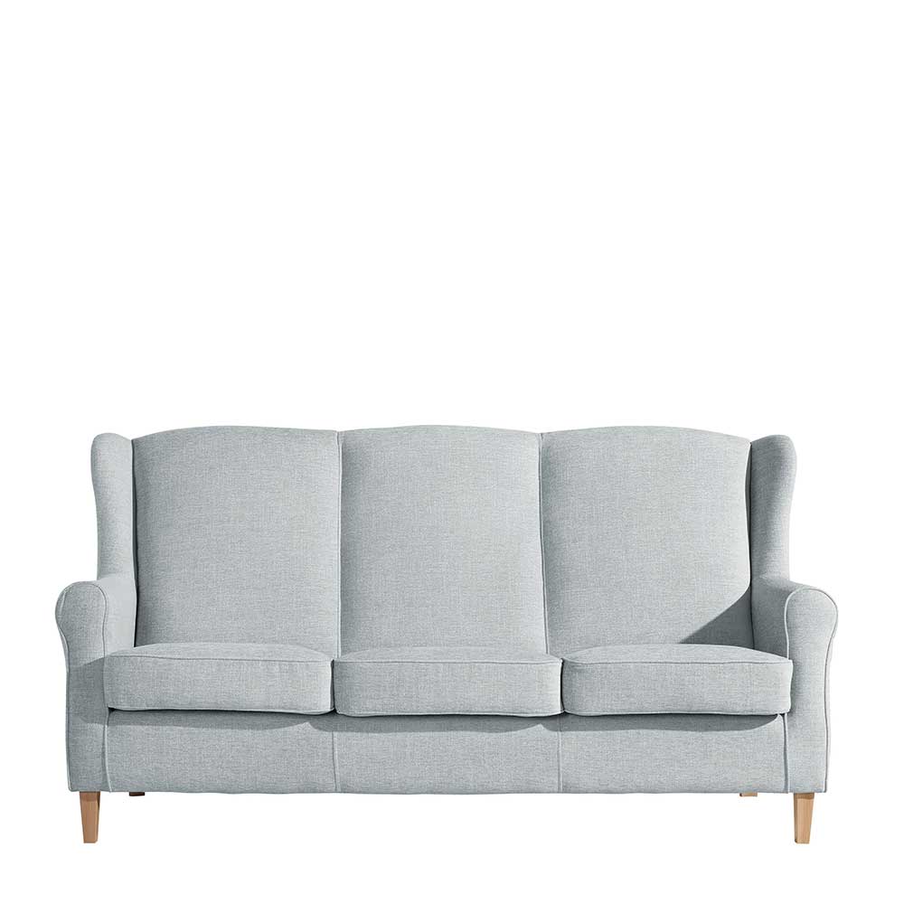 Dreisitzer Federkern Couch in Hellgrau - Servi