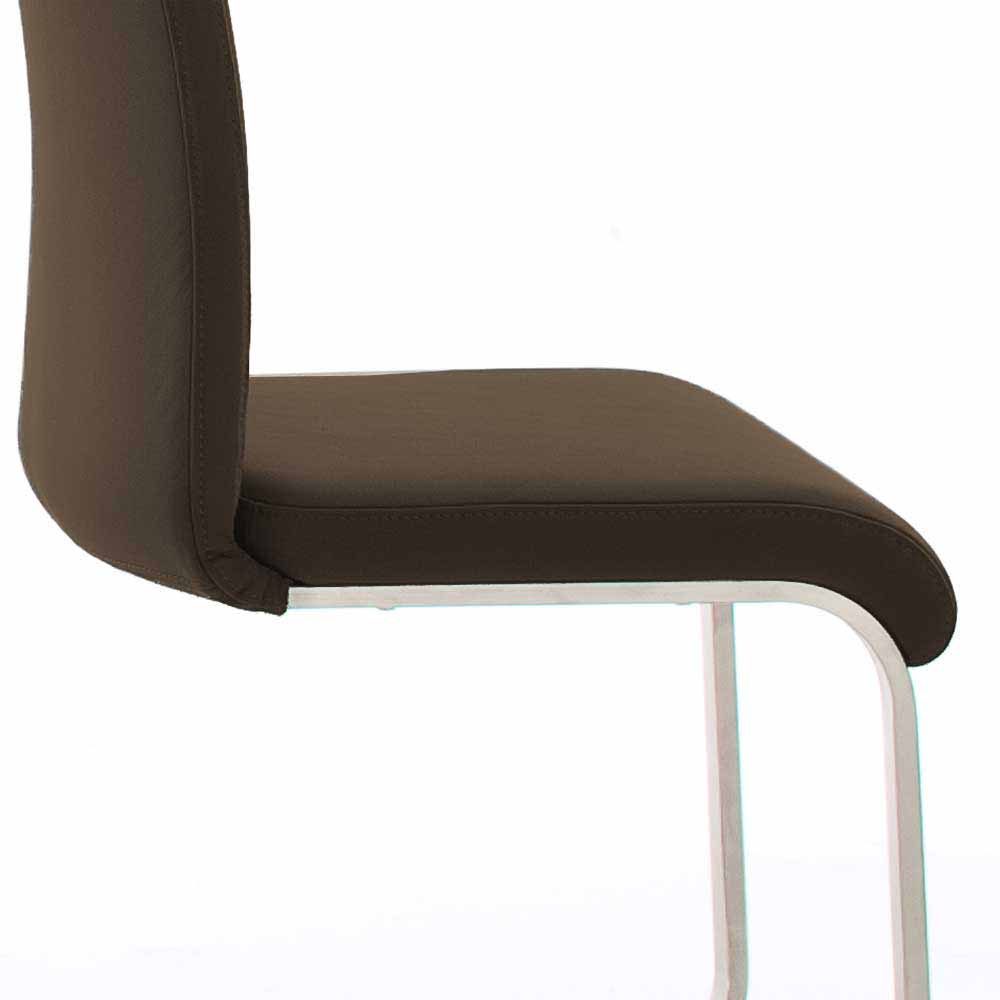 Brauner Stuhl mit hoher Lehne - Montry (2er Set)