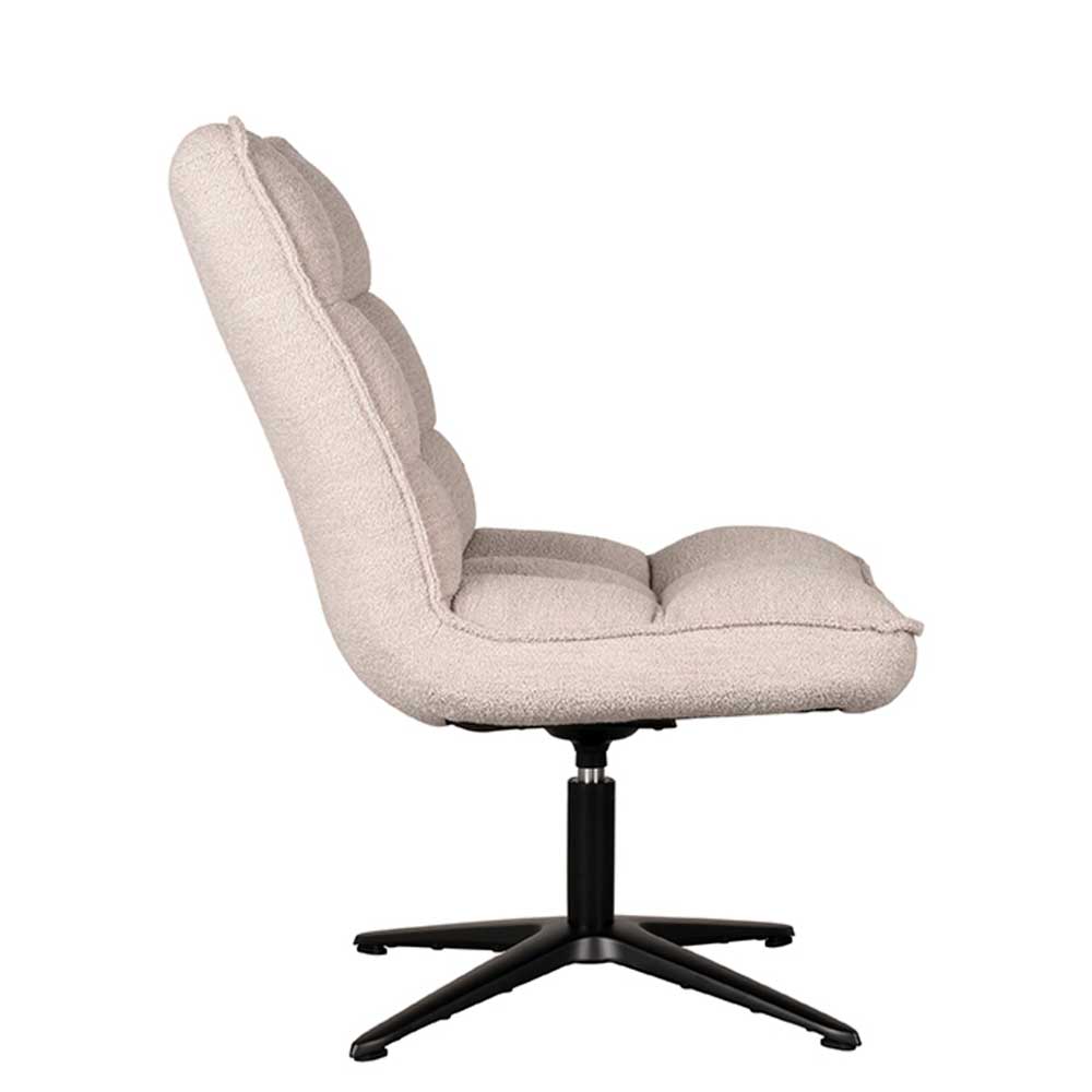 Boucle Sessel in Beigegrau - Drosalina