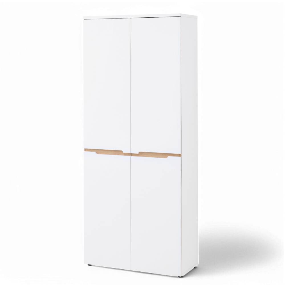 80cm breiter Schuhschrank in Weiß - Anesto