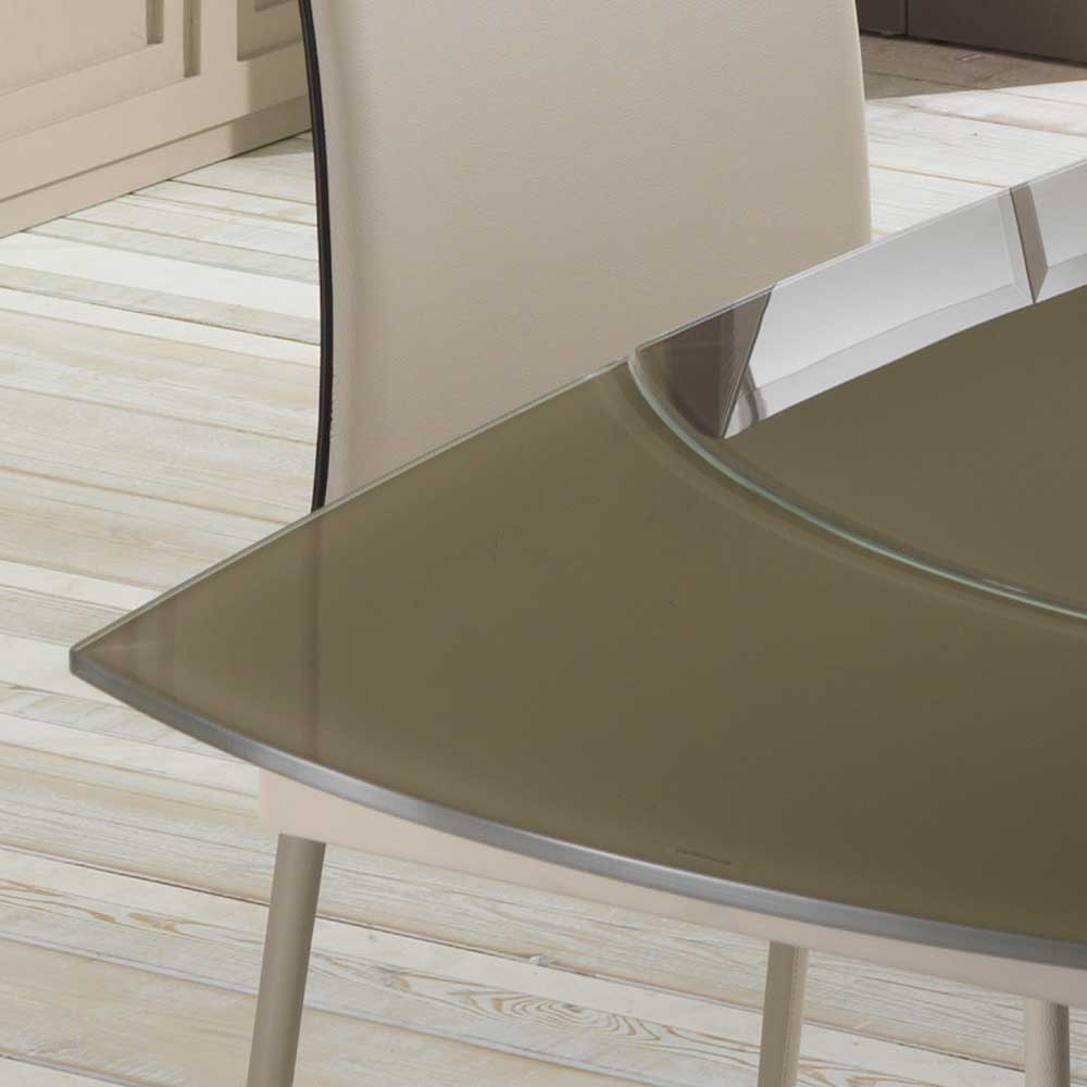 Ausziehbarer Tisch Zoreca mit Glasplatte