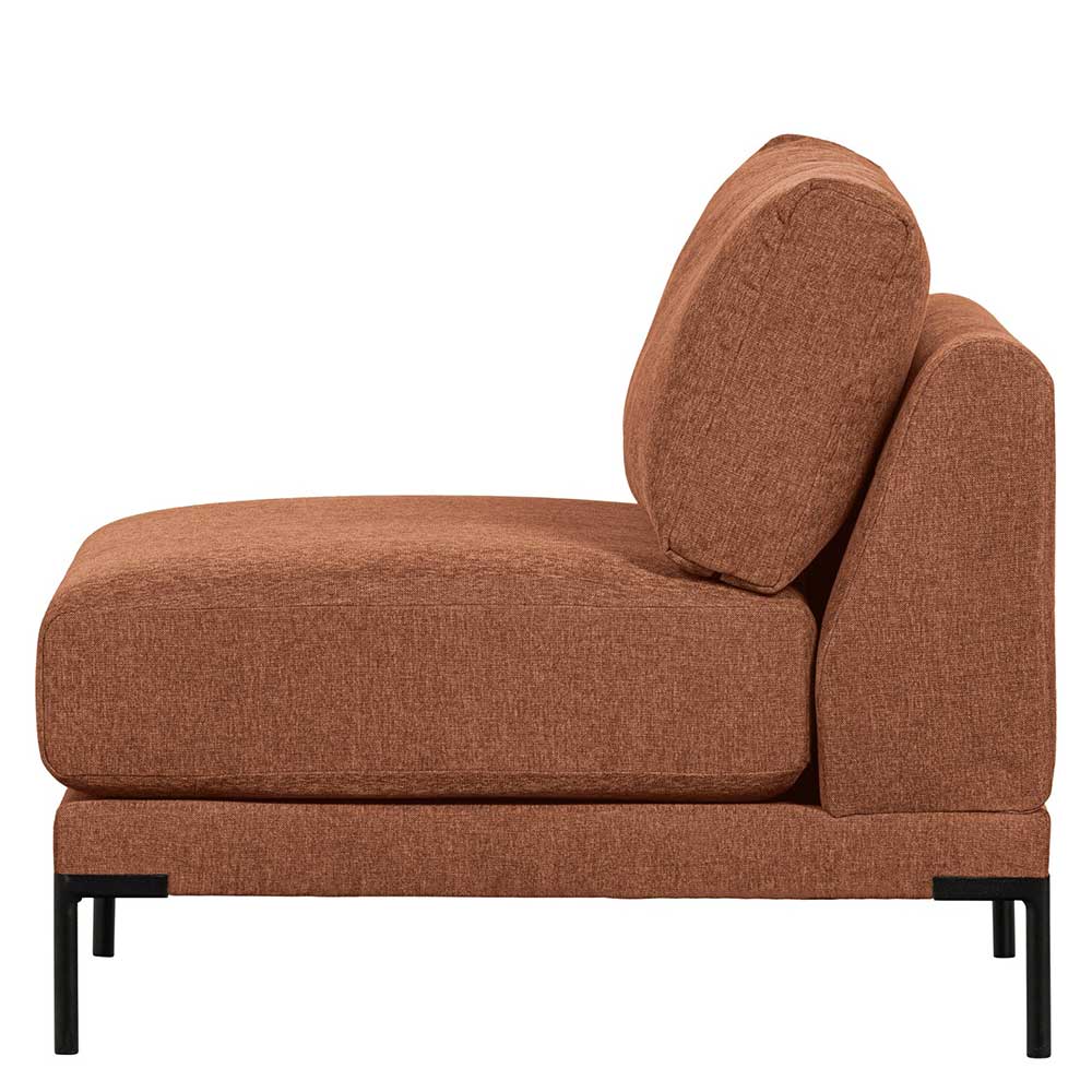 Modulsofa Element in Rost Braun Chenille - Brixx