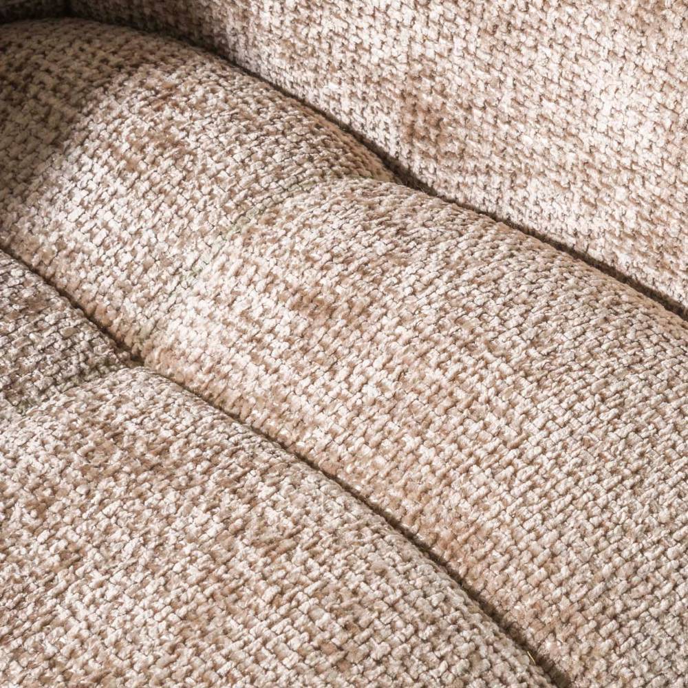 Weicher Champagner Chenille Bezugsstoff mit feiner Struktur und Polsterung des Drehstuhls – Vanaea