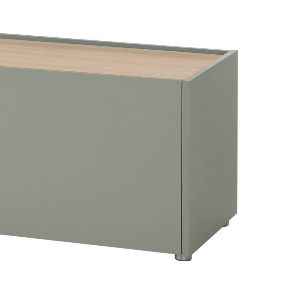 TV Board und Wandboard Set in Graugrün - Socotta (zweiteilig)